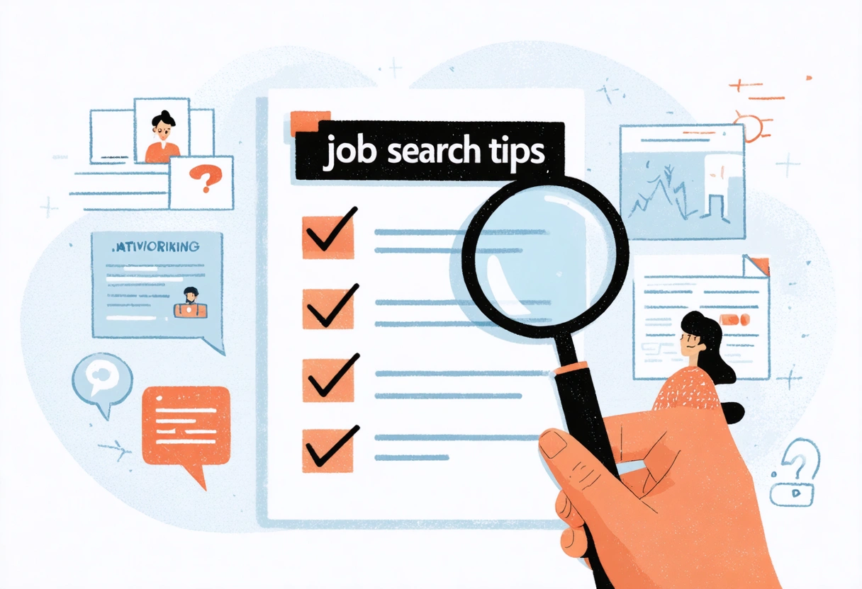 Job search tips illustration